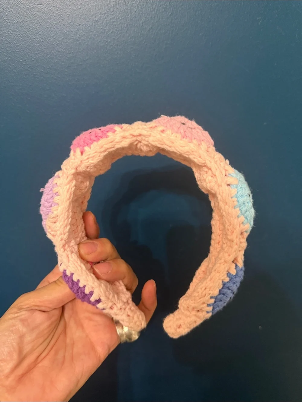 Bari Lynn Crochet Kids Headband with Multicolor Accents